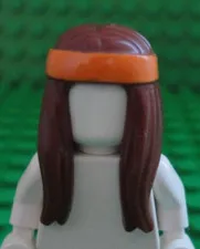 LEGO Hippie Brown Long Hair Minifigure Part