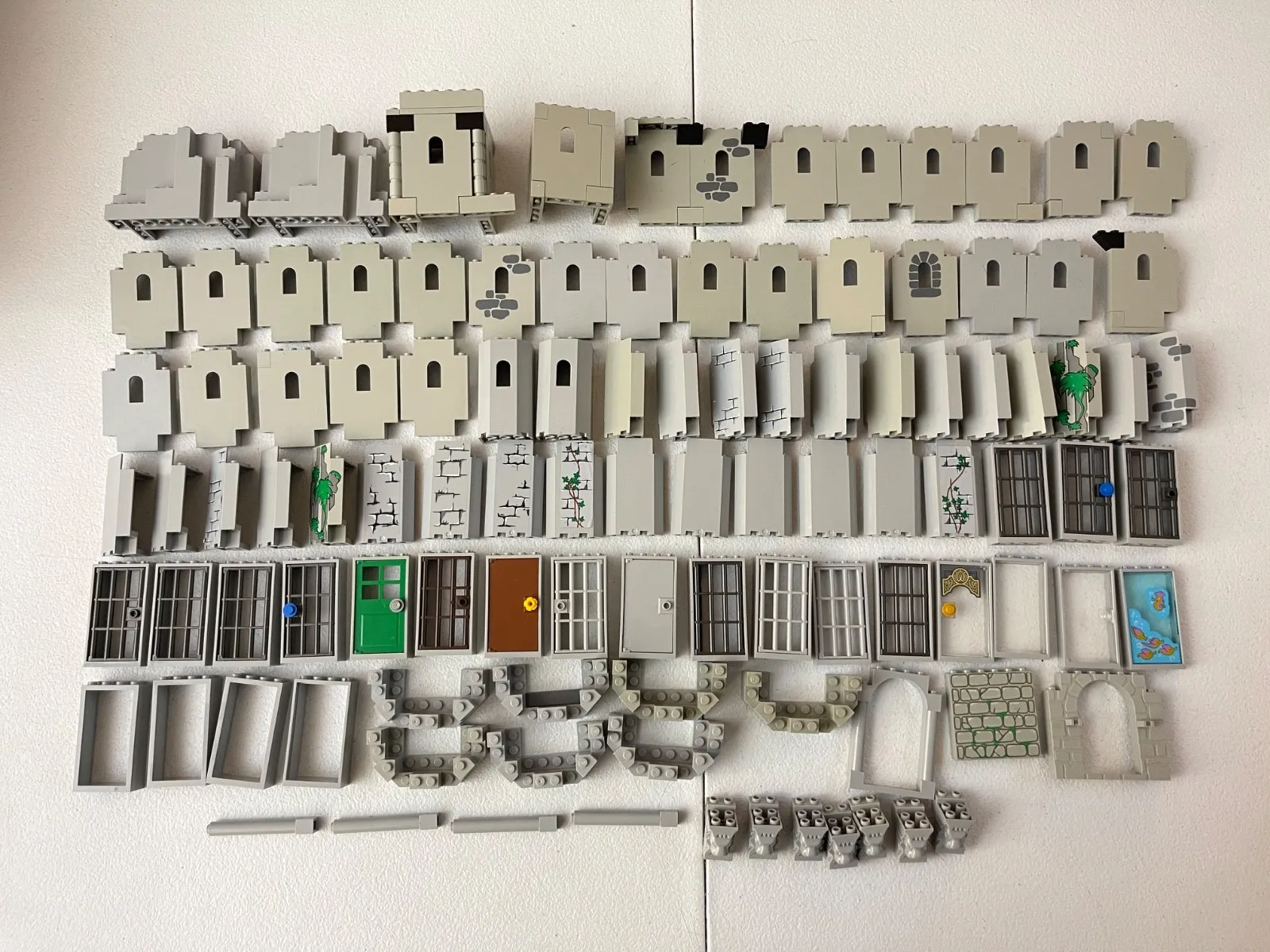 LEGO Light Gray Castle Lot - Mountain MOC Parts Pieces Old BURP LURP Rock Job