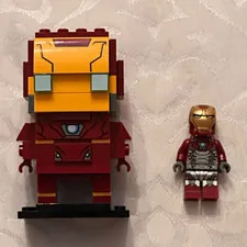 LEGO Iron Man mark 47 Mini figure and brickheadz iron man