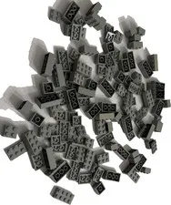 LEGO Dark Grey Bricks Bulk Lot - Genuine Basic Blocks 2x4 2x2 2x3 MOC