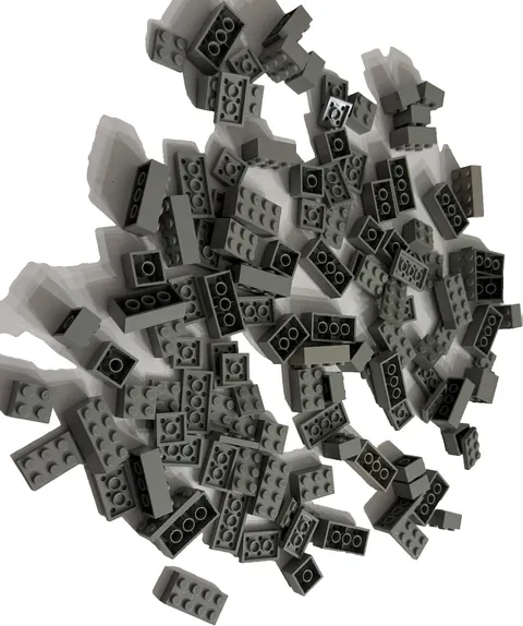 LEGO Dark Grey Bricks Bulk Lot - Genuine Basic Blocks 2x4 2x2 2x3 MOC