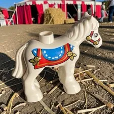 Duplo minifigure - small circus pony- combined shipping (FIG75)
