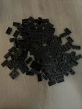 LEGO 3023 Black Plate 1x2 - 128 Pieces