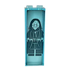 RARE 💥 LEGO STAR WARS EMPEROR PALPATINE 💥 Clear Blue Hologram Brick 46212pb001