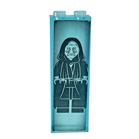 RARE 💥 LEGO STAR WARS EMPEROR PALPATINE 💥 Clear Blue Hologram Brick 46212pb001