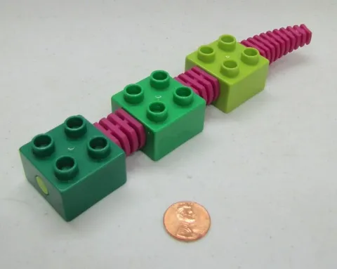 Rare Lego Duplo CROCODILE ALLIGATOR BODY Green & Purple