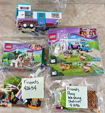 Lego Friends Lot: 41003, 41125, 41696, 42634 Ponies Horses