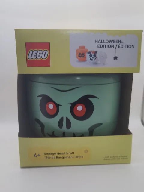 LEGO Halloween Edition Storage Head Small - Skeleton Zombie Green