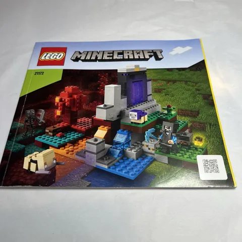 Lego Minecraft The Ruined Portal 21172 Manual Only!