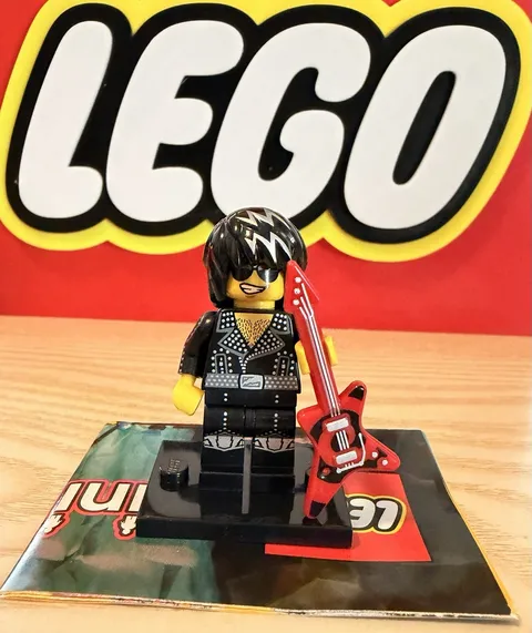 Lego CMF Series 12 Rock Star Minifigure With Accessory