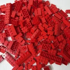 LEGO Bricks Parts and Pieces Bulk Lot Red 230 Random Pcs