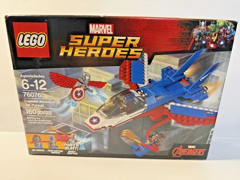 LEGO MARVEL SUPER HEROES SET 76076 "CAPTAIN AMERICA JET PURSUIT " MISB