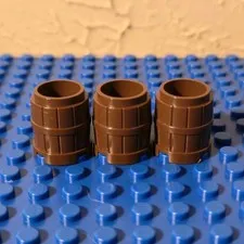 LEGO Barrel Pieces Brown Lot (3pc)