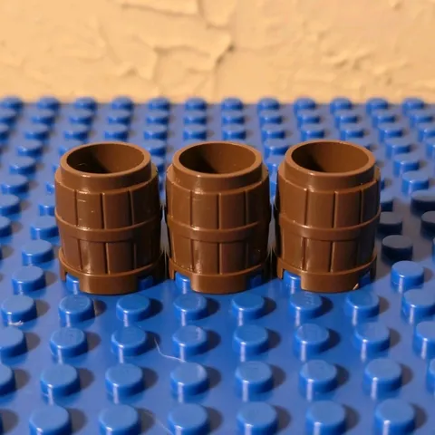 LEGO Barrel Pieces Brown Lot (3pc)