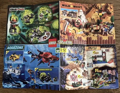 Vintage LEGO System 1997 Catalog Insert RoboForce UFO Pirates Aquazone Wild West
