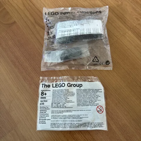 LEGO Power Functions Train Motor 88002- New- Sealed In Bag W/Extension Wire-8886