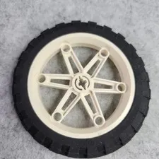 LEGO 2903c01 Wheel 61.6mm D x 13.6mm Motorcycle Black Tire 81.6 x 15 2903 2902