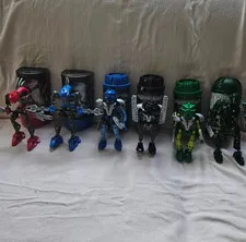 Vintage Lego Bionicle Lot Of 6 Capsule sets(Nuva/Toa/Rahkshi)