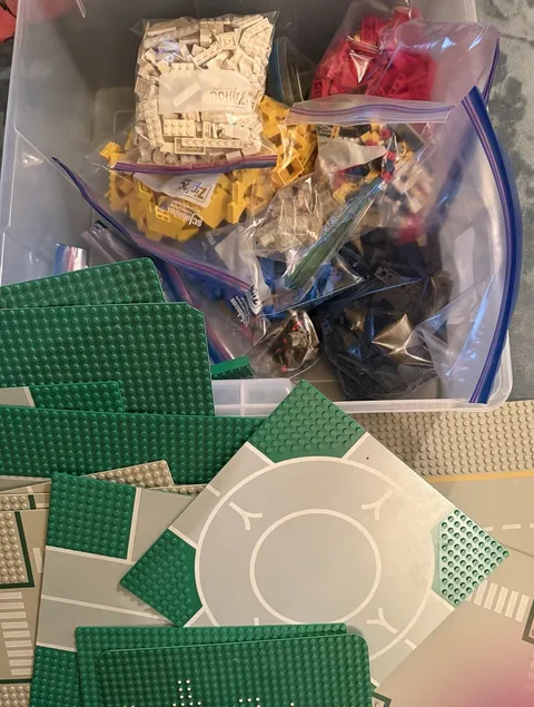 Vintage LEGOS '80's-2014 Bulk Boxed 13+lbs including Accessories Boards wheels