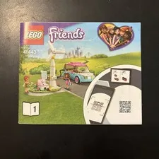 2021 LEGO 41443 Friends Olivia's Electric Car Toy #2 Instruction Manual Only