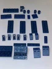 LEGO Royal Blue 28 Misc Planks Pieces Parts Lot