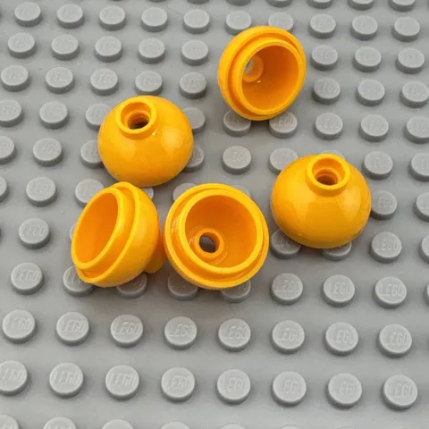 LEGO Brick Round - Bright Light Orange - 2 x 2 Dome Bottom - QTY x 5