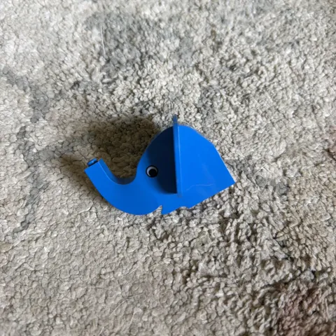 Vintage Lego blue ELEPHANT Head Animal Head brick