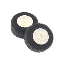 2x LEGO Technic Tire Rim White Wheels 18x14 58090 55982c03