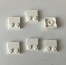 LEGO 6x NEW Tile Modified 2x2 w/ Studs on Edge WHITE #33909