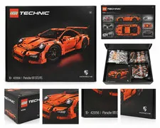 Porsche 911 GT3 RS Technic Orange 42056 Mock High Quality Building Blocks 2704pc