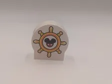 Lego DUPLO White Round Top Mickey Mouse Ship Steering Wheel Replacement Part