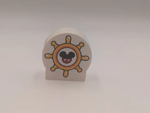Lego DUPLO White Round Top Mickey Mouse Ship Steering Wheel Replacement Part