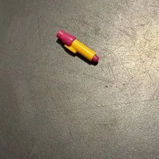 Lego Bright Orange Minifig Utensil Pen Magenta Tip and Cap Pattern