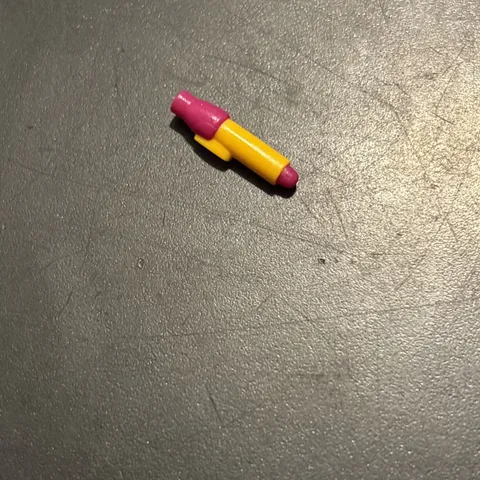 Lego Bright Orange Minifig Utensil Pen Magenta Tip and Cap Pattern