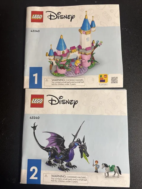 LEGO Disney Sleeping Beauty Castle and Dragon Set 43240 Instructions Only
