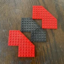 LEGO Part 2401 (1pc) Wedge Modified Plate 10x10 Cutout with 4x4 cutout
