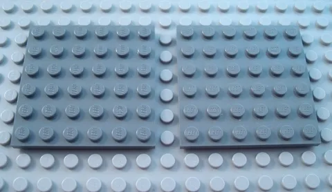 LEGO Lot of 2 Dark Bluish Gray 6x6 Flat Building Plate Parts