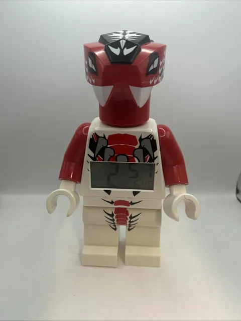 Lego Ninjago Snake Head 9” Mini Figure Fang Suei 2012 Digital Alarm Clock WORKS!