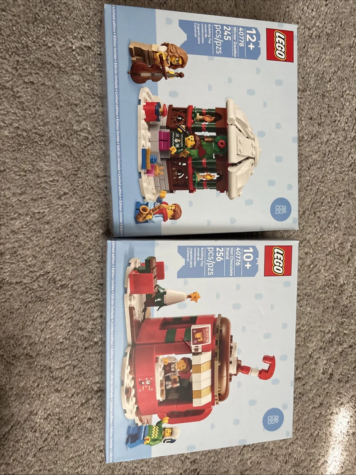 Limited Edition Lego Set 40778 Winter Gazebo + Hot Chocolate Stand 40776 - NEW