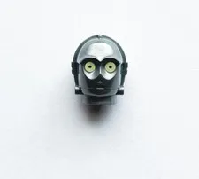 LEGO Minifigure Modified HEAD Star Wars C-3PO / K-3PO PROTOCOL DROID Yellow Eyes
