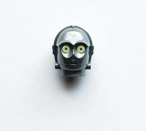 LEGO Minifigure Modified HEAD Star Wars C-3PO / K-3PO PROTOCOL DROID Yellow Eyes