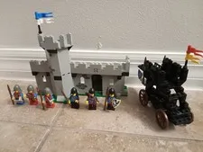 Genuine LEGO Castle: Black Falcons BATTERING RAM Set 6062 Comp. w/ Minifigs USED