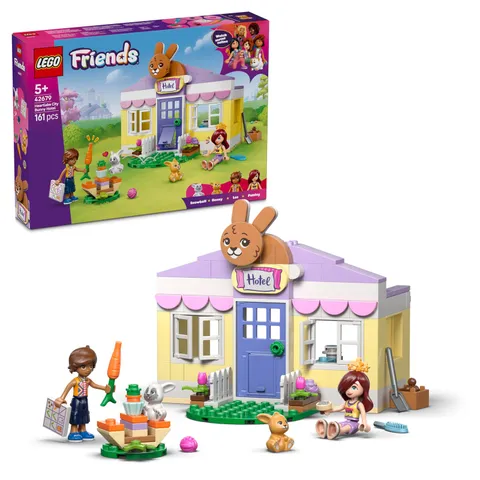 LEGO Friends Heartlake City Bunny Hotel - House Toy w/ 2 Mini Dolls, 2 Animal Fi