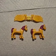 LEGO Elves Bright Light 2x Orange Horse FIREBOLT - Set 41186 (1x Wings) (2x Fig)