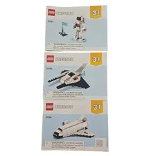 LEGO Creator 31134 Space Shuttle Instructions Set of 3 Replacement Manual