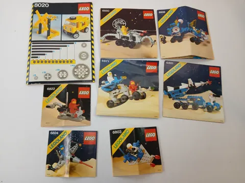 1980s LEGO Manuals Lot Of 8 - Space, Vehicles