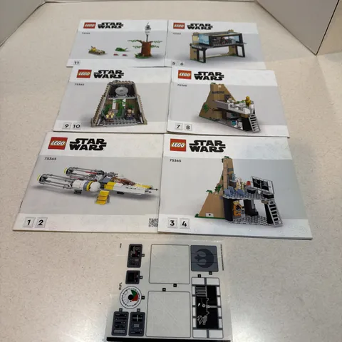 Lego Star Wars 75365 Yavin 4 Rebel Base Instruction Manuals - 6 books
