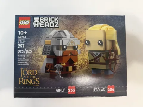 Lego 40751 BrickHeadz Lord of the Rings Legolas & Gimli-New Sealed Retired LOTR