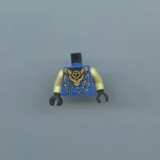 NINJAGO LEGO x 1 Blue Minifigure Torso Gold Dragon Head Armor and Scale Tips,