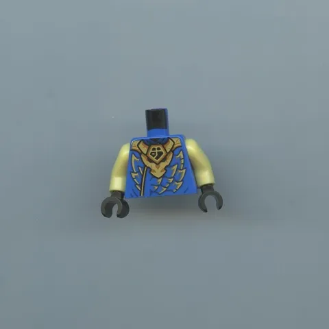 NINJAGO LEGO x 1 Blue Minifigure Torso Gold Dragon Head Armor and Scale Tips,